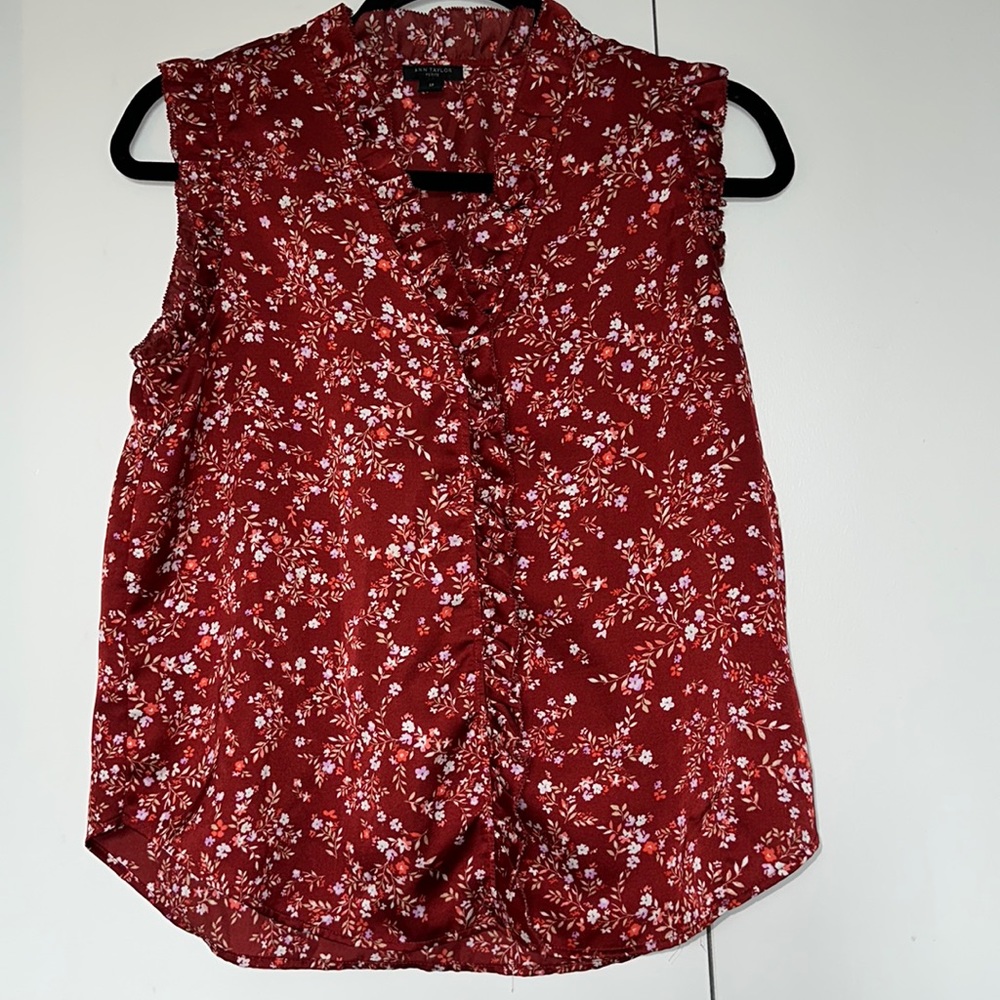 Ann Taylor Ruffled Top SP - Picture 3 of 6